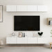 Comode TV, 4 buc., alb, 100x30x30 cm, lemn prelucrat - WALTI WALTI