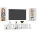 Set dulap TV, 5 piese, alb, lemn prelucrat - WALTI WALTI