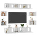 Set dulapuri TV, 10 piese, alb, lemn prelucrat - WALTI WALTI