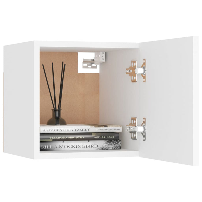 Set de dulapuri TV, 8 piese, alb, lemn prelucrat - WALTI WALTI