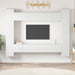 Set dulapuri TV, 10 piese, alb, lemn prelucrat - WALTI WALTI