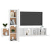 Set dulapuri TV, 5 piese, alb, lemn prelucrat - WALTI WALTI