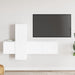 Set dulapuri TV, 3 piese, alb, lemn prelucrat - WALTI WALTI
