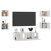 Set dulapuri TV, 6 piese, alb, lemn prelucrat - WALTI WALTI