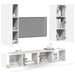 Set dulapuri TV, 4 piese, alb, lemn prelucrat - WALTI WALTI