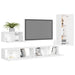 Set dulapuri TV, 4 piese, alb, lemn prelucrat - WALTI WALTI