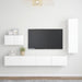 Set dulapuri TV, 4 piese, alb, lemn prelucrat - WALTI WALTI