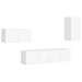 Set dulapuri TV, 4 piese, alb, lemn prelucrat - WALTI WALTI