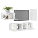 Set dulapuri TV, 4 piese, alb, lemn prelucrat - WALTI WALTI