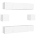 Set de dulapuri TV, 6 piese, alb, lemn prelucrat - WALTI WALTI