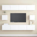 Set dulapuri TV, 6 piese, alb, lemn prelucrat - WALTI WALTI