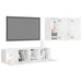 Set dulapuri TV, 4 piese, alb, lemn prelucrat - WALTI WALTI