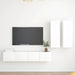 Set dulapuri TV, 4 piese, alb, lemn prelucrat - WALTI WALTI