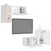 Set dulapuri TV, 4 piese, alb, lemn prelucrat - WALTI WALTI