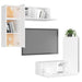 Set dulapuri TV, 4 piese, alb, lemn prelucrat - WALTI WALTI