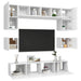 Set dulapuri TV, 8 piese, alb, lemn prelucrat - WALTI WALTI