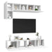 Set dulapuri TV, 5 piese, alb, lemn prelucrat - WALTI WALTI