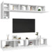 Set dulapuri TV, 5 piese, alb, lemn prelucrat - WALTI WALTI