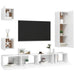 Set dulapuri TV, 5 piese, alb, lemn prelucrat - WALTI WALTI