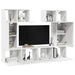 Set dulapuri TV, 6 piese, alb, lemn prelucrat - WALTI WALTI
