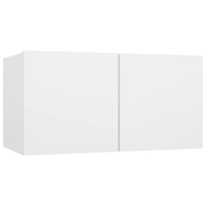 Set dulapuri TV, 2 piese, alb, lemn prelucrat - WALTI WALTI