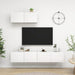 Set dulapuri TV, 3 piese, alb, lemn prelucrat - WALTI WALTI