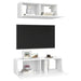 Set dulapuri TV, 2 piese, alb, lemn prelucrat - WALTI WALTI