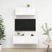 Set dulapuri TV, 2 piese, alb, lemn prelucrat - WALTI WALTI