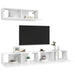 Set dulapuri TV, 3 piese, alb, lemn prelucrat - WALTI WALTI