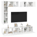 Set dulapuri TV, 8 piese, alb, lemn prelucrat - WALTI WALTI