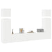 Set dulapuri TV, 8 piese, alb, lemn prelucrat - WALTI WALTI