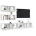 Set dulapuri TV, 4 piese, alb, lemn prelucrat - WALTI WALTI