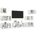Set dulapuri TV, 7 piese, alb, lemn prelucrat - WALTI WALTI
