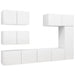 Set dulapuri TV, 6 piese, alb, lemn prelucrat - WALTI WALTI
