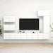 Set dulapuri TV, 8 piese, alb, lemn prelucrat - WALTI WALTI