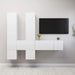 Set dulapuri TV, 7 piese, alb, lemn prelucrat - WALTI WALTI