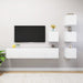Set dulapuri TV, 6 piese, alb, lemn prelucrat - WALTI WALTI