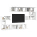 Set dulapuri TV, 10 piese, alb, lemn prelucrat - WALTI WALTI