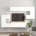Set dulapuri TV, 10 piese, alb, lemn prelucrat - WALTI WALTI