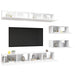 Set dulapuri TV, 6 piese, alb, lemn prelucrat - WALTI WALTI