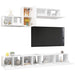 Set dulapuri TV, 6 piese, alb, lemn prelucrat - WALTI WALTI