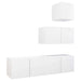 Set dulapuri TV, 4 piese, alb, lemn prelucrat - WALTI WALTI