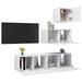 Set dulapuri TV, 4 piese, alb, lemn prelucrat - WALTI WALTI