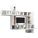 Set dulapuri TV, 10 piese, alb, lemn prelucrat - WALTI WALTI