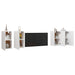 Dulapuri TV, 4 buc., alb, 30,5x30x60 cm, lemn prelucrat - WALTI WALTI
