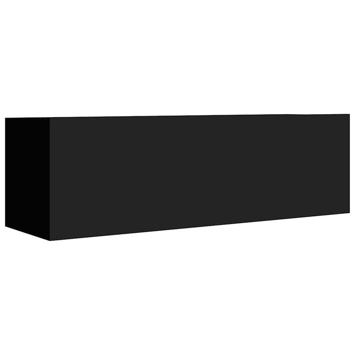 Set dulapuri TV, 4 piese, negru, lemn prelucrat WALTI