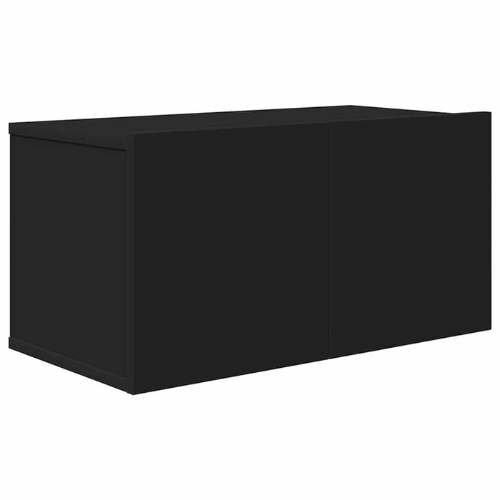 Set dulapuri TV, 8 piese, negru, lemn prelucrat WALTI
