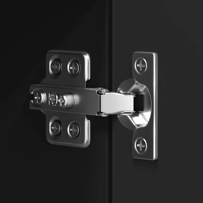 Set dulapuri TV, 8 piese, negru, lemn prelucrat WALTI