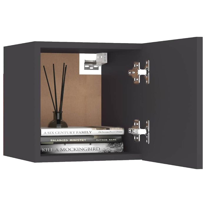 Set dulapuri TV, 8 piese, gri, lemn prelucrat WALTI