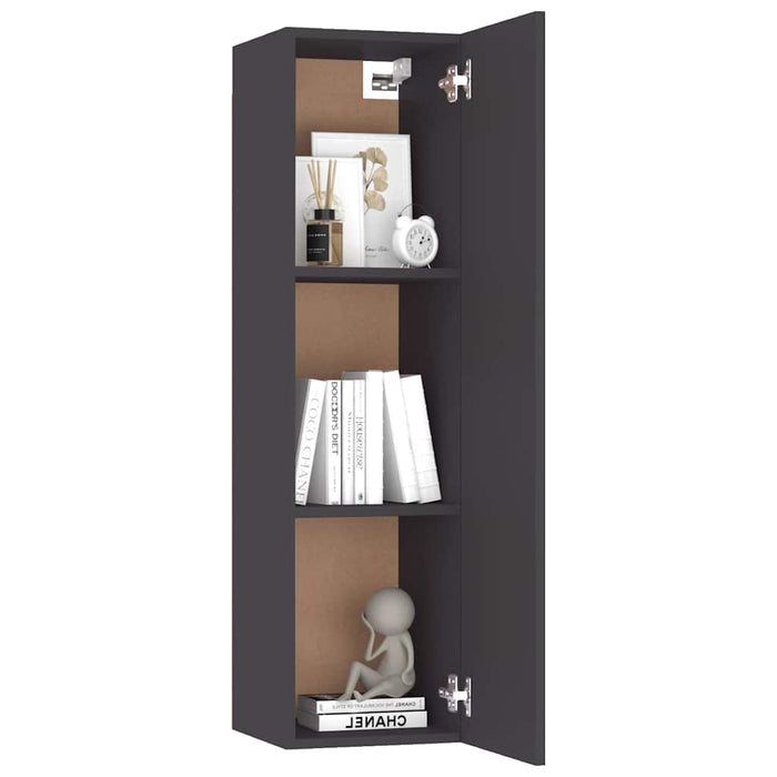 Set dulapuri TV, 6 piese, gri, lemn prelucrat WALTI